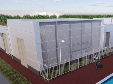 Construction of the central medium-voltage substation at Campus South